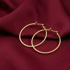 Tiffany Wire Hoop Earrings, Gold Filled