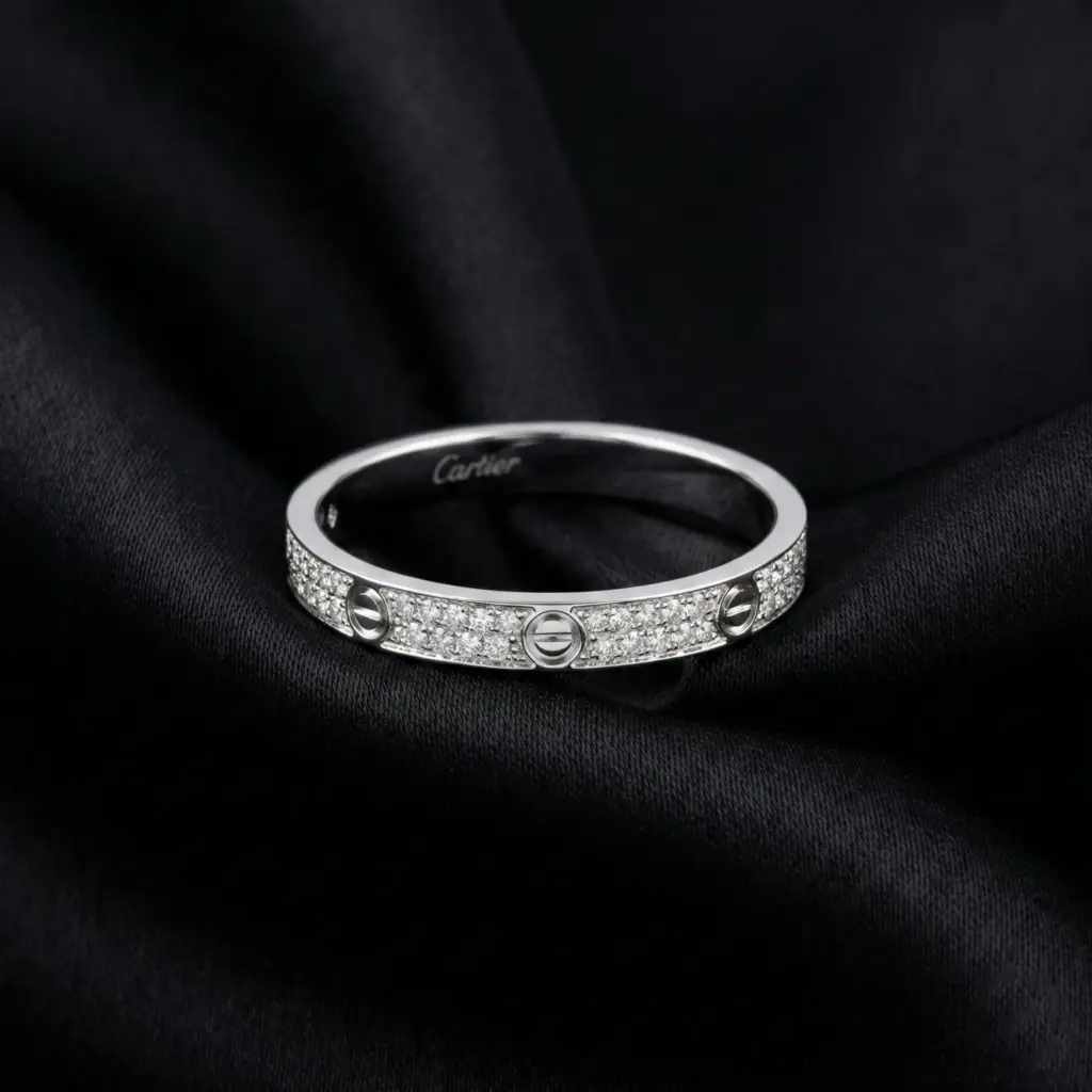 Cartier's, LOVE Ring, Mini Model, Paved