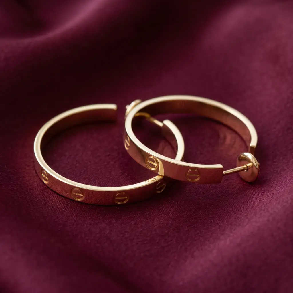 Cartier LOVE hoop earrings, large model Gold Filled