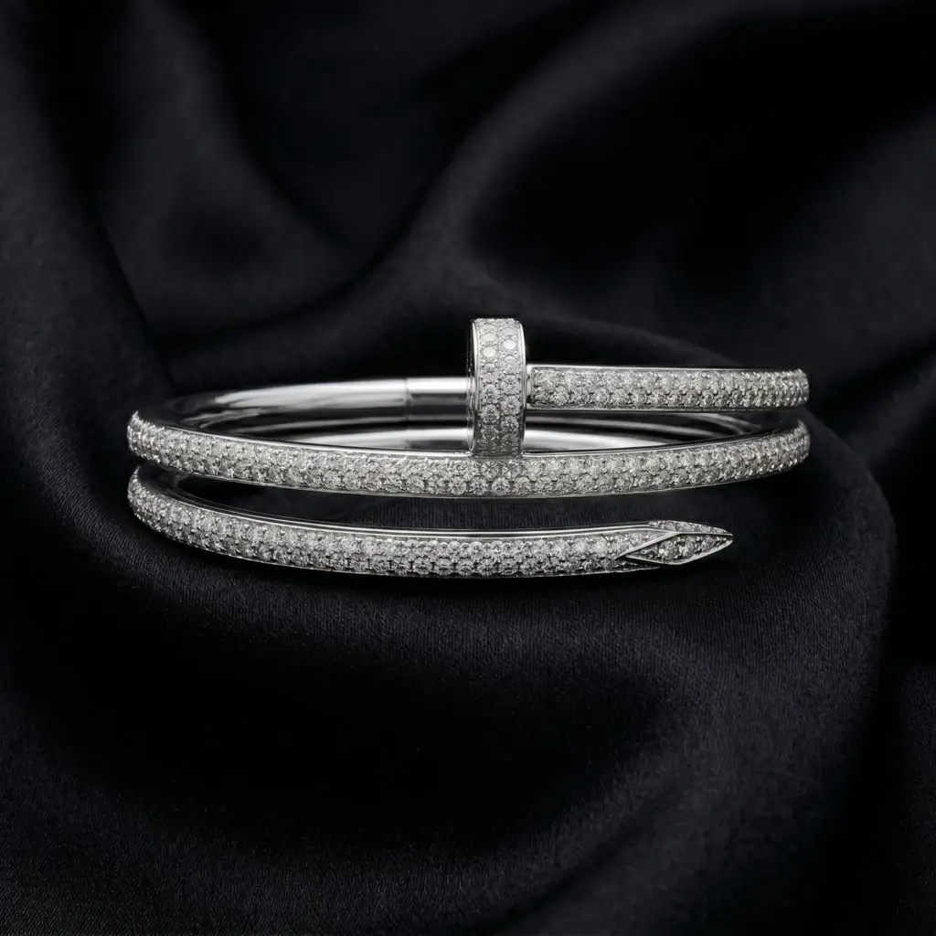 Cartier Juste un Clou bracelet, double, half-paved