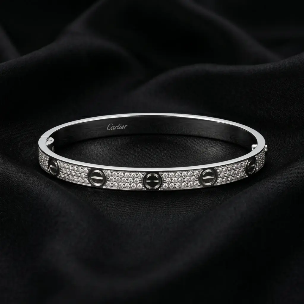 Cartier LOVE bracelet, medium model, paved