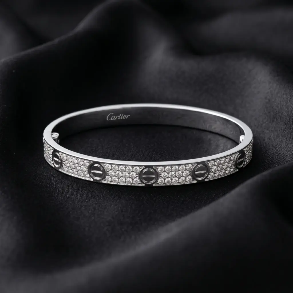 Cartier LOVE bracelet, classic model, paved