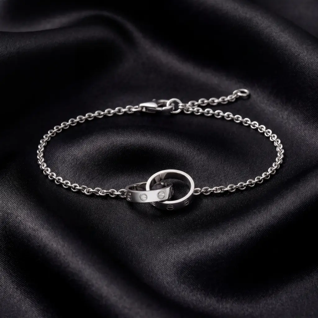 Cartier LOVE bracelet, on chain
