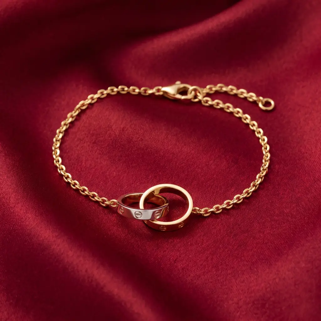 Cartier LOVE bracelet, on chain Gold Filled